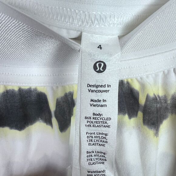#1 Lululemon‎ Court Rival High-Rise Skirt Long Transverse Yellow Multi SIZE 4 - Picture 11 of 13
